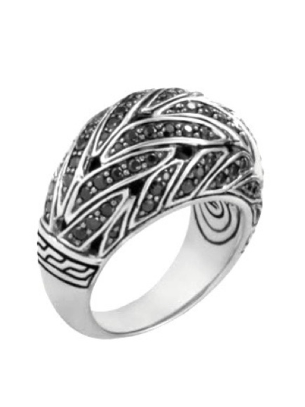 Authentic John Hardy Classic Chain Silver and Sapphire Dome Ring
